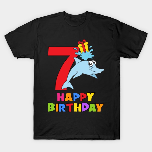 7th Birthday Party 7 Year Old Seven Years T-Shirt by KidsBirthdayPartyShirts